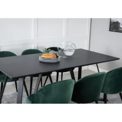 Marina Spisebordssæt - Sort og Grøn