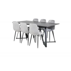 Marina Spisebordssæt - Sort og Grå