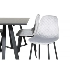 Marina Spisebordssæt - Sort og Grå