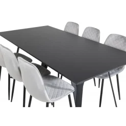 Marina Spisebordssæt - Sort og Grå