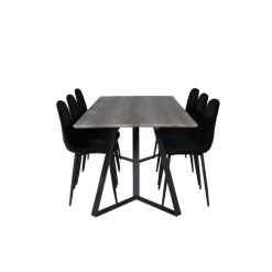 Marina Spisebordssæt - Sort og Grå