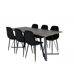 Marina Spisebordssæt - Sort og Grå