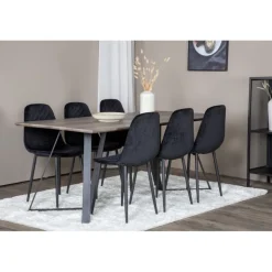 Marina Spisebordssæt - Sort og Grå