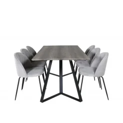 Marina Spisebordssæt - Sort og Grå