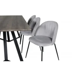 Marina Spisebordssæt - Sort og Grå