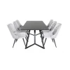 Marina Spisebordssæt - Sort og Lysegrå