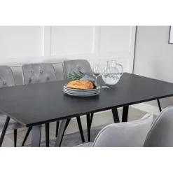 Marina Spisebordssæt - Sort og Lysegrå