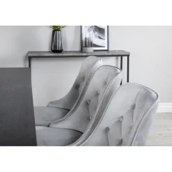 Marina Spisebordssæt - Sort og Lysegrå