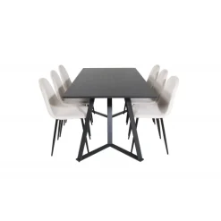 Marina t Spisebordssæt - Beige og Sort