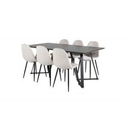 Marina t Spisebordssæt - Beige og Sort