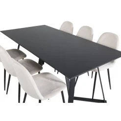 Marina t Spisebordssæt - Beige og Sort