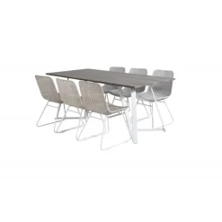 Marina t Spisebordssæt - Grå, Natur og Hvid