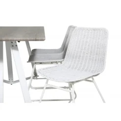 Marina t Spisebordssæt - Grå, Natur og Hvid