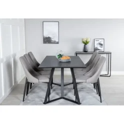 Marina t Spisebordssæt - Sort og Grå