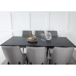 Marina t Spisebordssæt - Sort og Grå