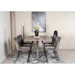 Marina t Spisebordssæt - Sort og Grå