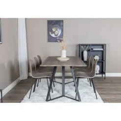 Marina t Spisebordssæt - Sort og Grå