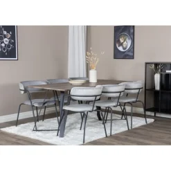 Marina t Spisebordssæt - Sort og Grå