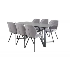 Marina t Spisebordssæt - Sort og Grå