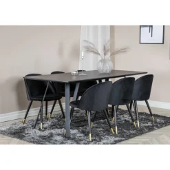 Marina t Spisebordssæt - Sort og Messing