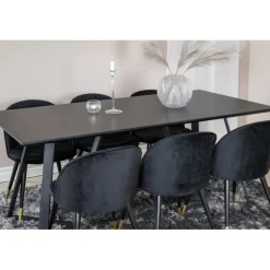 Marina t Spisebordssæt - Sort og Messing