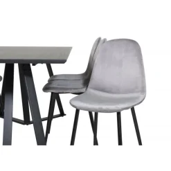 Marina t Spisebordssæt - Sort og Lysegrå