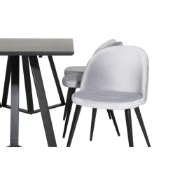 Marina t Spisebordssæt - Sort og Lysegrå