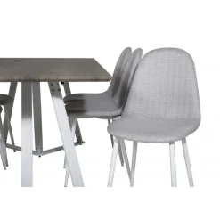 Marina t Spisestuesæt - Lysegrå, Natur og Hvid