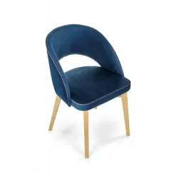 MARINO-Spisebordsstol, - fløjl - MONOLITH 77 (mørkeblå)