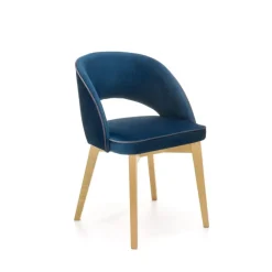 MARINO-Spisebordsstol, - fløjl - MONOLITH 77 (mørkeblå)