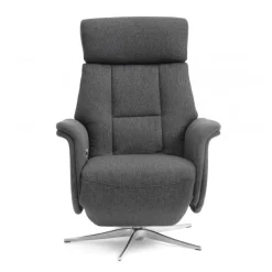 Mars 2 lænestol m/indbygget fodskammel – stof