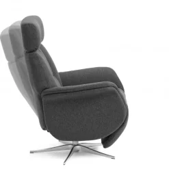 Mars 2 lænestol m/indbygget fodskammel – stof