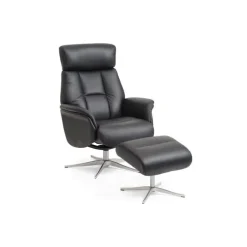 Mars lænestol - Sort læder