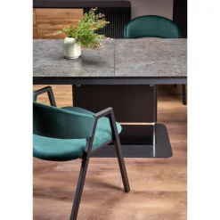 MARTIN bord MørkeGrå, ben Sorte