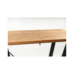 MASSIVE Spisebord med udtræk, - lys eg / Sort