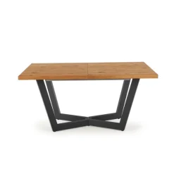 MASSIVE Spisebord med udtræk, - lys eg / Sort