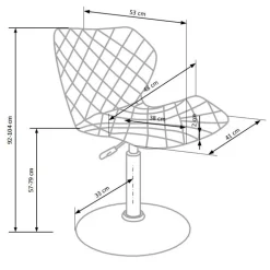 MATRIX 2 Barstol, - Hvid / Grå