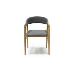 Maxwood spisebordsstol - eg olie med grå boucle stof