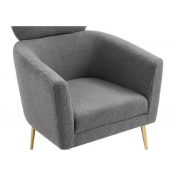 MELISA lænestol Grå/guld