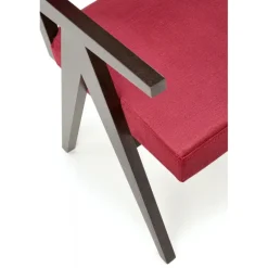 MEMORY stol, ibenholt / mørkerød Monolith 59