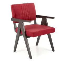 MEMORY stol, ibenholt / mørkerød Monolith 59