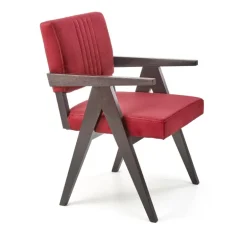 MEMORY stol, ibenholt / mørkerød Monolith 59