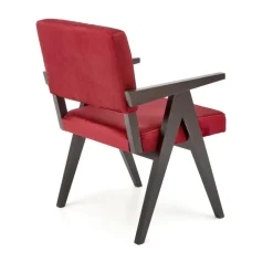 MEMORY stol, ibenholt / mørkerød Monolith 59