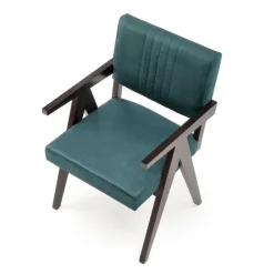 MEMORY stol, ibenholt / Mørkegrøn Monolith 37