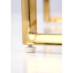 MERCURY 3 sæt af 2 sofaborde, Hvid marmor / guld