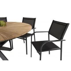 Mexico Rund Loungesæt - Havemøbelsæt - Sort,Natur