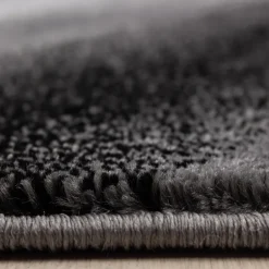 Miami Kortluvet tæppe Abstrakt Bølge - Sort