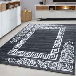 Miami Kortluvet Tæppeløber Meander - Grå