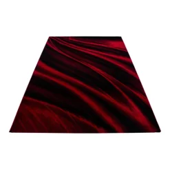Miami Kortluvet Tæppeløber Abstrakt Bølge - Rød