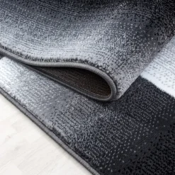 Miami Kortluvet Tæppeløber Abstrakt Ternet - Sort